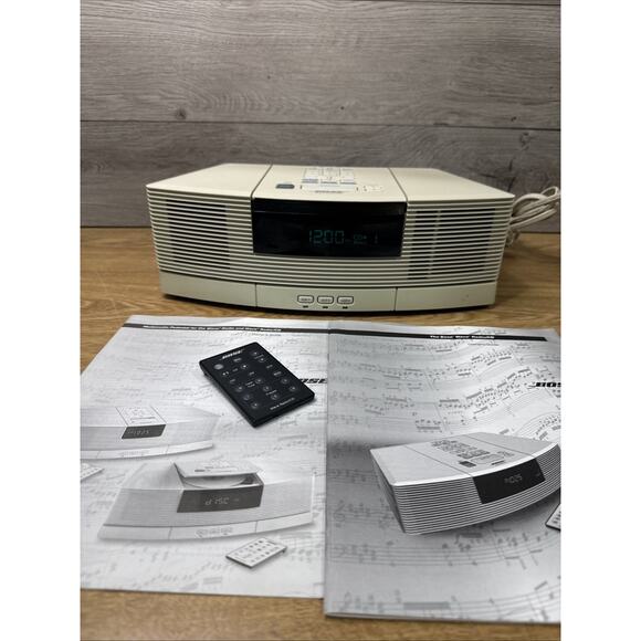 Bose Wave Radio CD Player AWRC1P + Pedestal, Radio W/3 AUX inputs Remote TESTED - Picture 1 of 13
